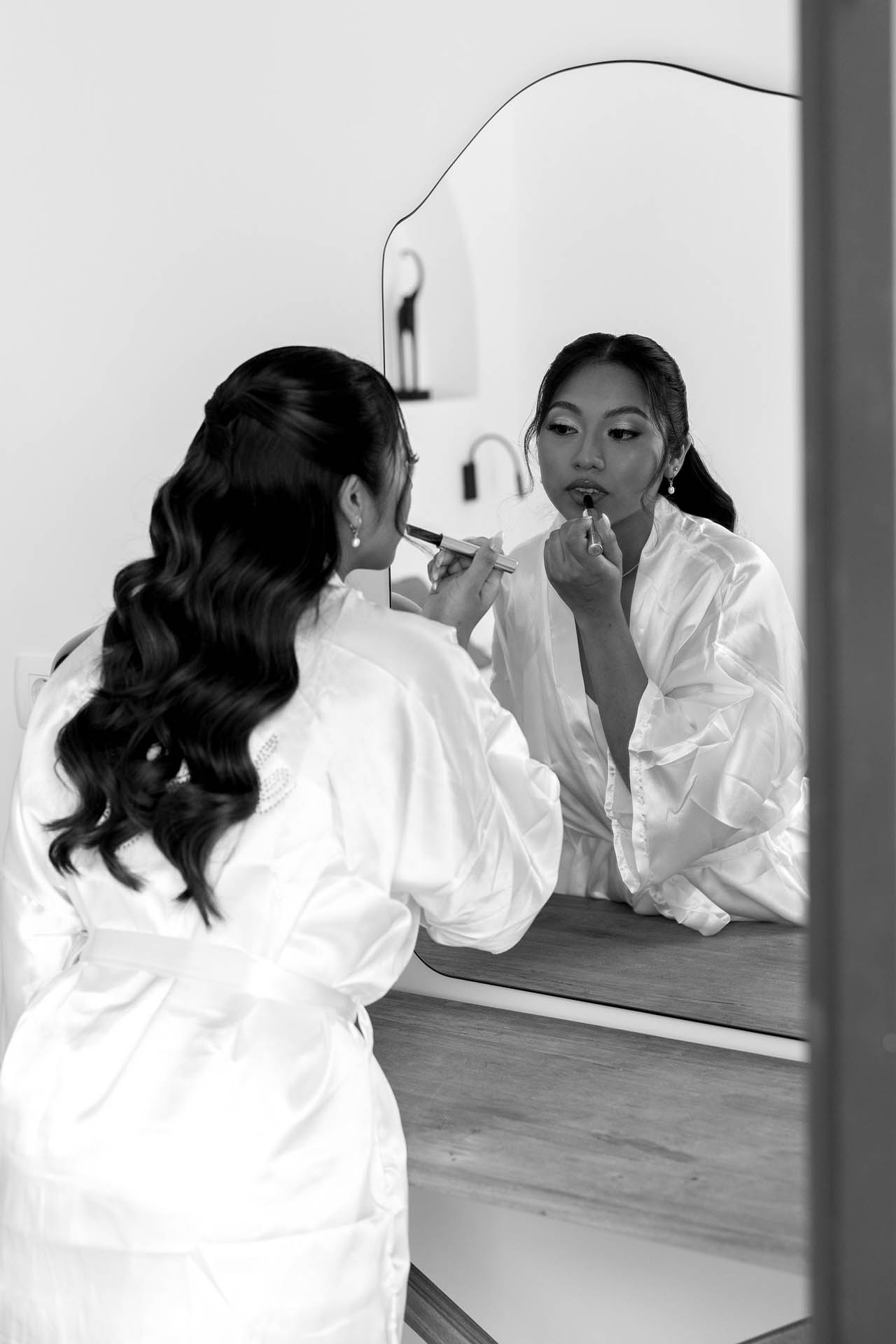 symbolic wedding in Santorini - bridal make up