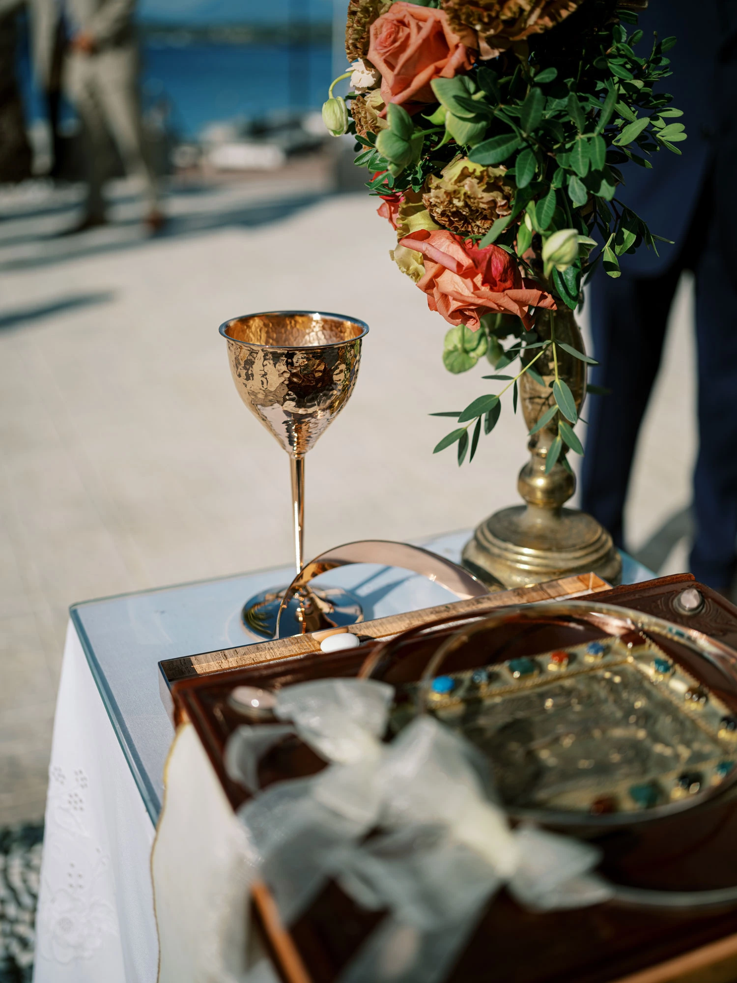 Get married in Santorini - greek orthodox wedding - stefana
