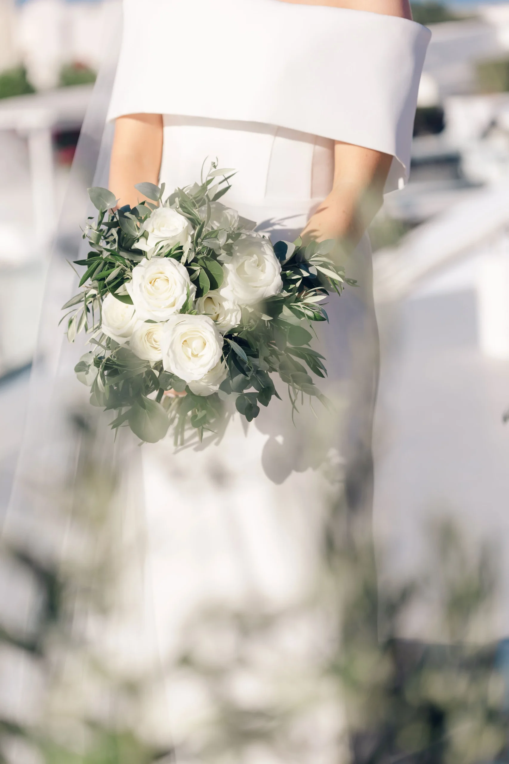 Get married in Santorini - bride - civil wedding