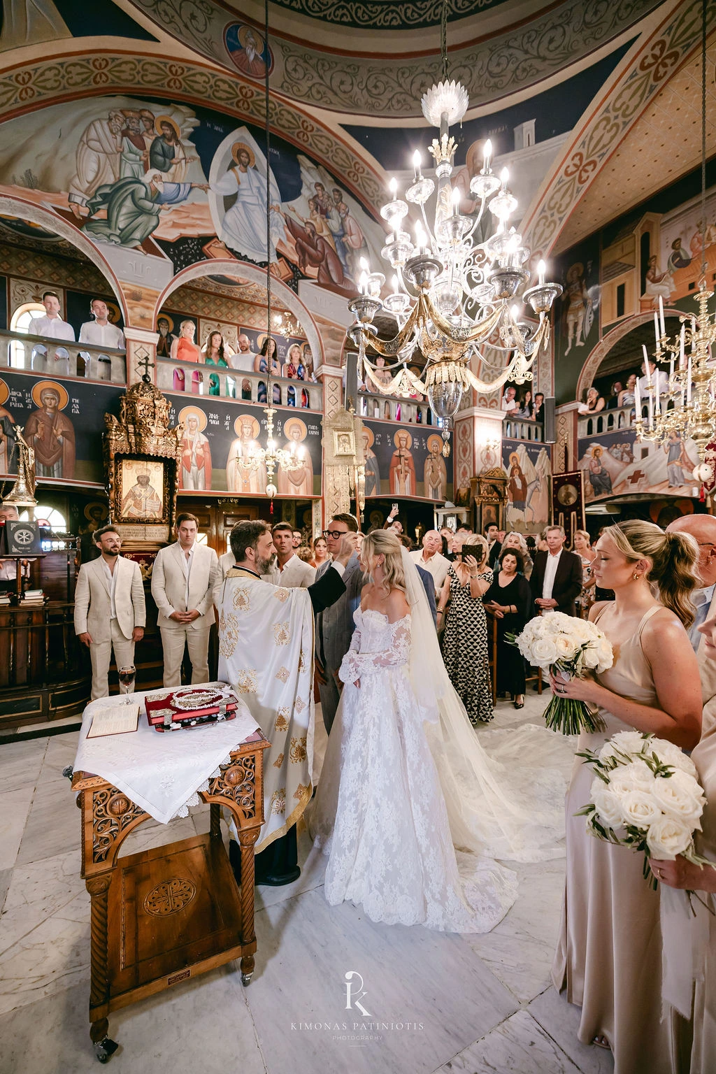 Greek Orthodox Wedding in Santorini - inside the church - Marvellous Wedding